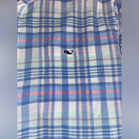 Vineyard Vines Slim Fit Tucker Men’s Medium Plaid Shirt - Picture 2 of 5